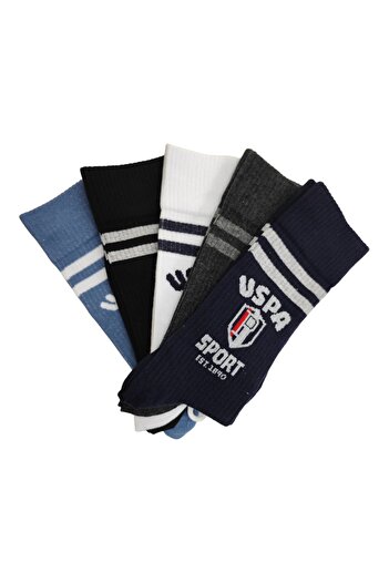 U.S. Polo Assn. База. Поло Асоциация Мъжки чорапи % 'Li, тъмносини, с щанга