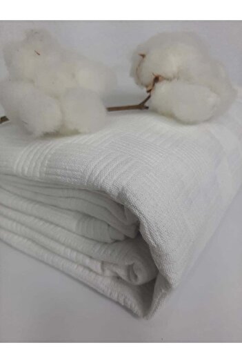 Mef Collection Pique Checkerboard Pattern Double White 200x230 Cm