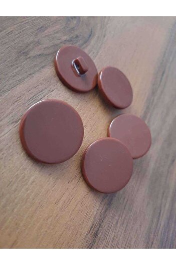 İMREN AKSESUAR Brown Coat Jacket and Cardigan Button - Bottom Footed, 3 Cm, 1 Pack of 10 Pieces