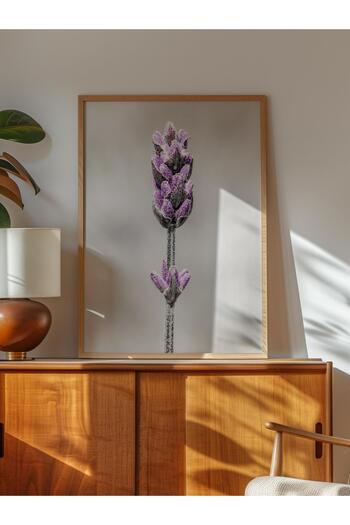 Postifull Rustic Unframed Poster, Nordic Purple Painting, No:331 Lavender Photo, Vertical