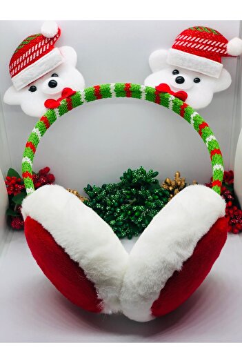 İnDerin Plush Snow Themed Soft Earmuff -Plush Earmuff