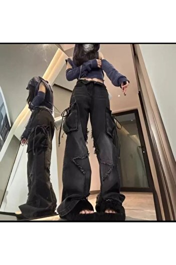 DENİKK Yudoowear Baggy Pocket Star Jeans Cargo Pocket Trousers