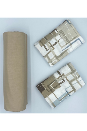 pınarhome collectıon New Season - 100% Organic Cotton, Soft Sand and Elastic Crossbody+Pillow Cover Corner Depth 28-30 cm