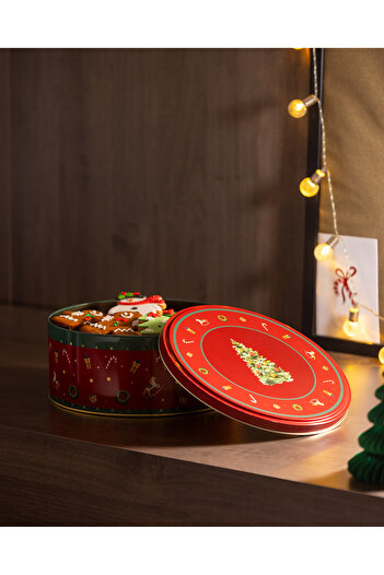 Madame Coco Bonni Round Metal Box - Large Size - Red