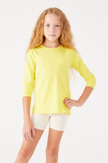 Almila Crew Neck Cotton Long Sleeve Girl's T-Shirt Bodysuit 2008