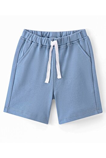 Bonfino Bonfino 3-Pack Animal Print Elastic Waist Cotton Shorts - Blue & White