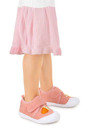 KARAMAZI Strawberry Velcro Baby Girl First Step Slippers Shoes