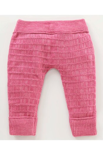 Babyhug Babyhug Knitted Full Length Pajama Ball Patch - Pink
