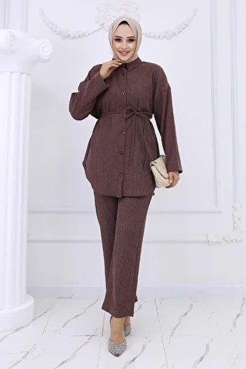 benguen Brown Double Set - Belted Waist and Wrapped 2193