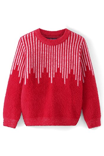 Pine kids Pine Kids Full Sleeves Solid Pullover Sweater - Red