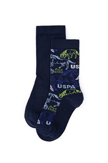 U.S. Polo Assn. Boy's Navy Blue Socks 50299269 -Vr033