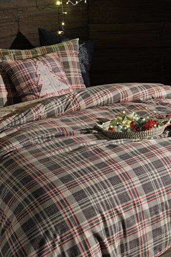 Doqu Home Flanel Nevresim Takımı Wendy Tek Kişilik Krem