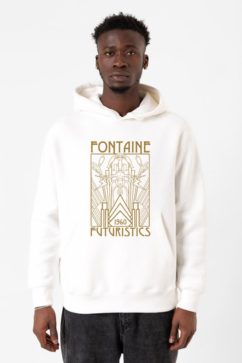 Tshirthane Bioshock Fontaine Futuristics Білий чоловічий 3-шаровий світшот з капюшоном