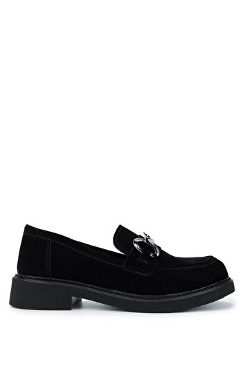 Tamer Tanca Γυναικεία Vegan Μαύρα Suede Loafer Παπούτσια