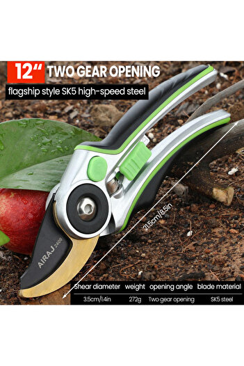 Choice 2406 AIRAJ 2406 Pruning Shear Garden Tools Labor Saving Scissors Gardening Plant Sharp Branch Pruner