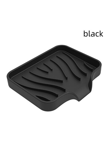 Choice black Silicone Soap Box Japanese Bathroom Draining Rack Hole-free Soap Box Household Draining Box Po