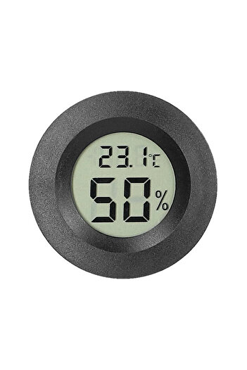 Choice Black 1PC Mini Round Electronic Thermometer Hygrometer Indoor Digital LCD Hygrometer Temperature Hum