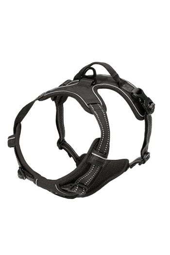 Choice L Black No Pull Dog Harness Front Clip Heavy Duty Reflective Easy Control Handle for Large Dog Walki