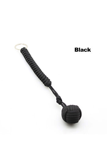 Choice Black Outdoor Security Protection Black Monkey Fist Steel Ball for Girl Bearing Self Defense Lanyard