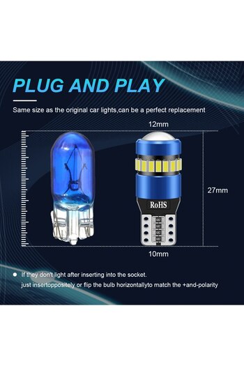 Choice White 2pcs T10 W5w Led Canbus No Error 12v Car Side Interior Lights 168 194 3030 Smd Bmw Audi Super