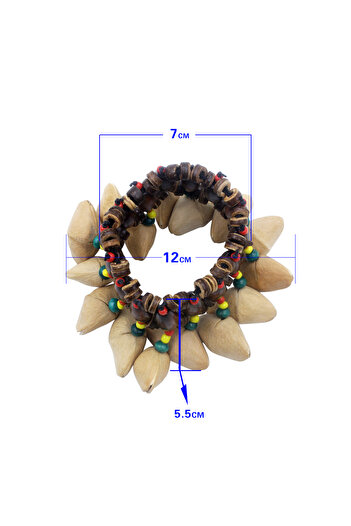 Choice Original Wood Handbells Handmade Nuts Shell Bracelet Handbell For Djembe African Drum Conga Percussi