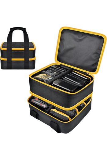Choice Black Large Battery Storage Bag For Dewalt/for Milwaukee 20v/ 18v/ 12v Battery &charger, Tool Batter