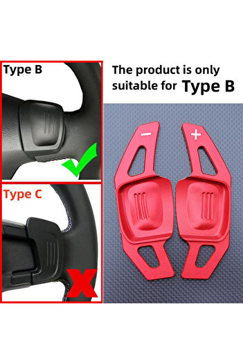Choice For Type B Red Shift Paddle For Volkswagen VW Tiguan Jetta MK6 Golf 7 Alltrack MK7 Passat B8 Variant