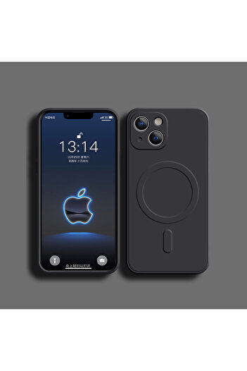Choice Liquid Silicone For Iphone13(6.1") Black Magsafe Magnetic Wireless Charging Soft Liquid Silicone Pho