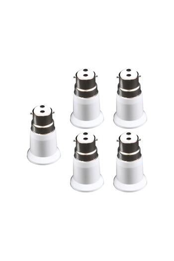 Choice 5 Pieces B22 to E27 Light Socket Adapter Lighting Accessories Adaptor Holder Lamp Base Socket Con...