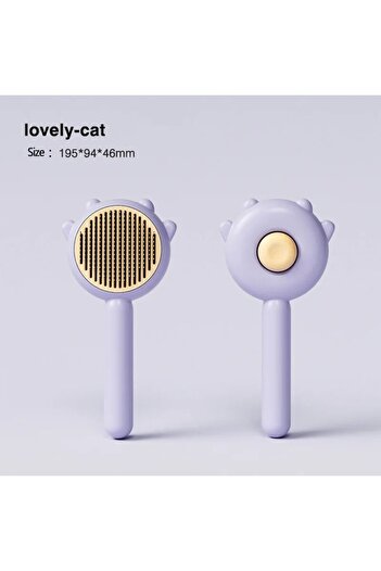 Choice Purple Pet Comb One-Key Hair Removal Cleaning Brush Magic Massage Grooming Needle Scratcher For Cat