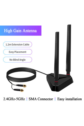 Choice Folded Antenna WiFi Antenna RP-SMA Male Connector Dual Band 2.4GHz 5GHz For AX210 AX200 PCI-E WiFi N