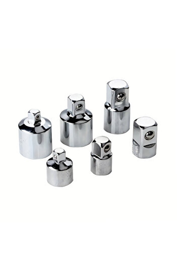 Choice 6 قطع 6 قطع مفتاح ربط سقاطة محول مقبس كم رأس محول 1/2 "إلى 3/8" إلى 1/4 "ستانلس ستيل