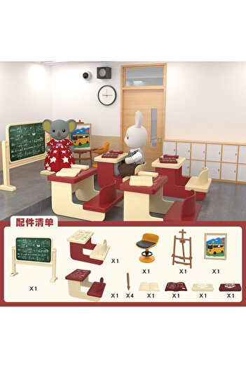Choice classroom no box miniature dollhouses pretend kids toys classroom furniture sports facilities piano