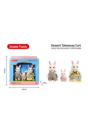 Choice H01-1 TINSOL 2025 New Model Simulated Forest Rabbit Family DIY Toy Set Mini Rabbit and Bear Dolls Ch