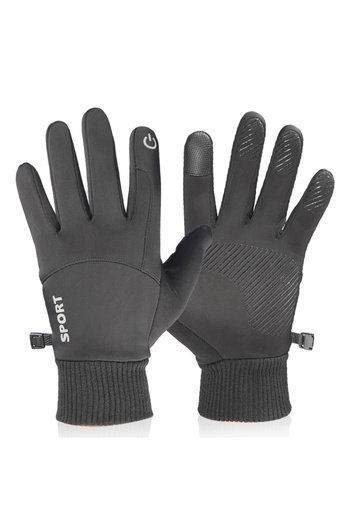 Choice L black Winter Gloves Waterproof Thermal Sport Glove for Men Women for Running Cycling Driving Hikin