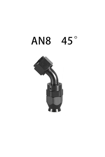 SPEEDRACING AN8-45 AN4/6/8/10/12 Straight 0°/45°/90°/120°/180° Degree PTFE Oil Fuel Swivel Hose End Fitting Oil