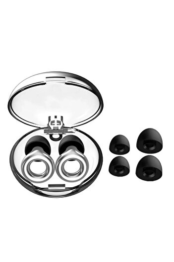 Choice silver Silicone Earplugs for Swimming Sleep Noise Cancel Noise Reduction-Soundproof Reduce Disturban