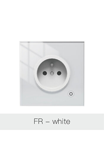 Choice FR White Socket MOES ZigBee Smart Wall Socket,Glass Panel Outlet,Power Monitor,tuya Wireless Control