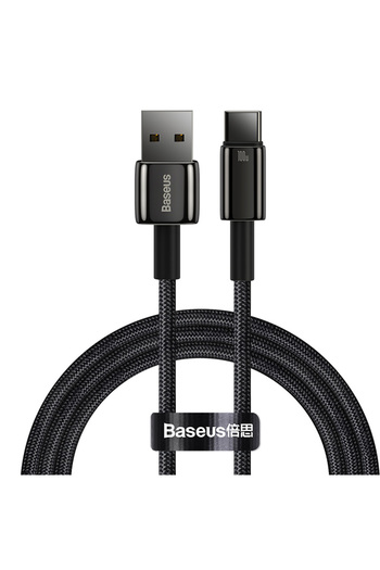 Baseus 2m black Baseus 100W USB Type C Cable For Samsung Pro Fast Charging Wire USB-C Charger Data Cord Fo