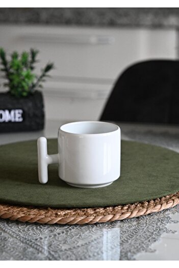 HomeTarz Ceramic Mug with Stick Handle - Tea Coffee Cup - 220 ml
