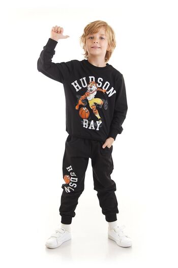 AHENGİM Boy's Hudson Printed Trend Tracksuit Set Ak2537