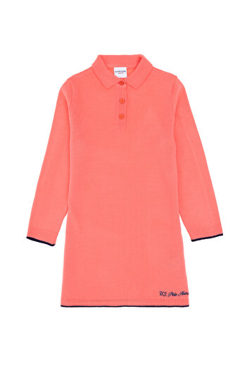U.S. Polo Assn. Kız Çocuk Nar Çiçeği Triko Elbise 50297179-VR239