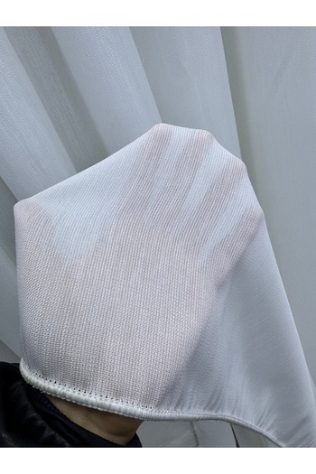 Fon Dünyası Şantuk Luxury Linen Tulle Curtain (1/3 Close Pleat)