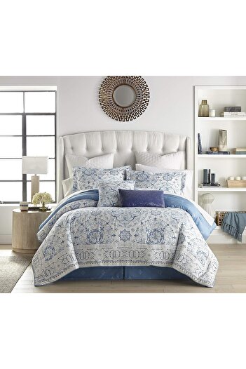 Hotel Linen Klub 3-Piece Barcelona Duvet Cover Set, 300TC Cotton Sateen, Digital Printed Design