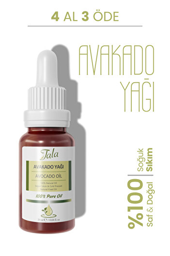 Tala Avakado Yağı %100 Saf Ve Doğal Soğuk Sıkım 20 Ml