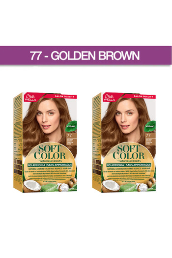 Wella Koleston Soft Color  SOFT COLOR 77 - GOLDEN BROWNPack of 2