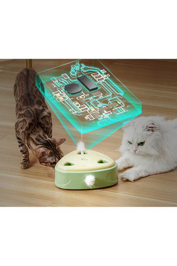 PAKEWAY '' Cheese'' - Electric Cat Toy - Ships with 6 Spare Heads.