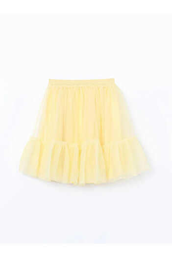 LC Waikiki Lcw Kids Yellow Girls Tutu Skirt with Elastic Waist