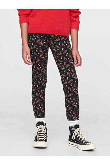 GAP Kız Çocuk Siyah Desenli Legging Tayt
