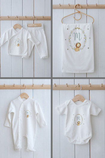 Tuğba Kuğu Organic 11-Piece Hospital Release - Little Lion Series - Letter m